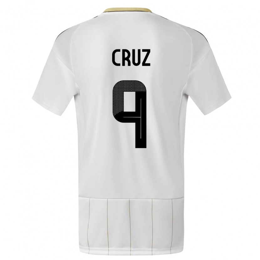 Danxen Pánské Kostarika Esteban Cruz #9 Bílý Daleko Hráčské Dresy 24-26 Dres