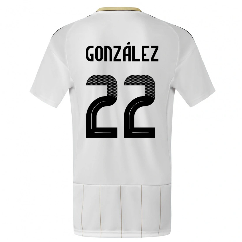 Danxen Pánské Kostarika Kenneth González #22 Bílý Daleko Hráčské Dresy 24-26 Dres