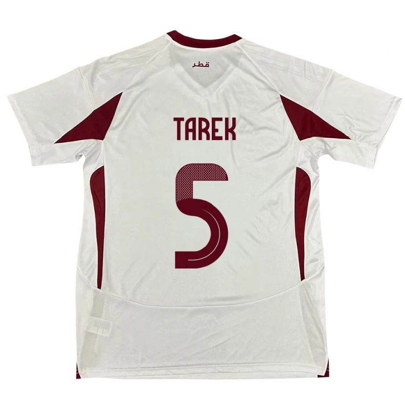 Danxen Pánské Katar Tarek Salman #5 Bílý Daleko Hráčské Dresy 24-26 Dres