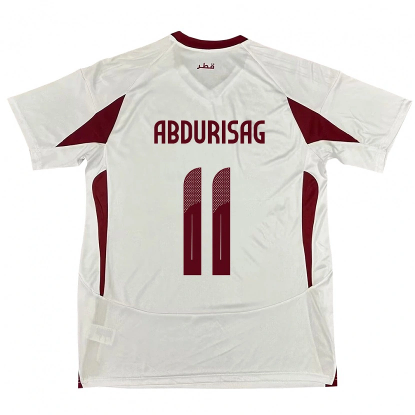 Danxen Pánské Katar Yusuf Abdurisag #11 Bílý Daleko Hráčské Dresy 24-26 Dres