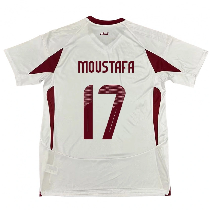 Danxen Pánské Katar Abdelrahman Moustafa #17 Bílý Daleko Hráčské Dresy 24-26 Dres