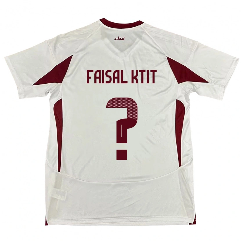 Danxen Pánské Katar Zaid Faisal Ktit #0 Bílý Daleko Hráčské Dresy 24-26 Dres