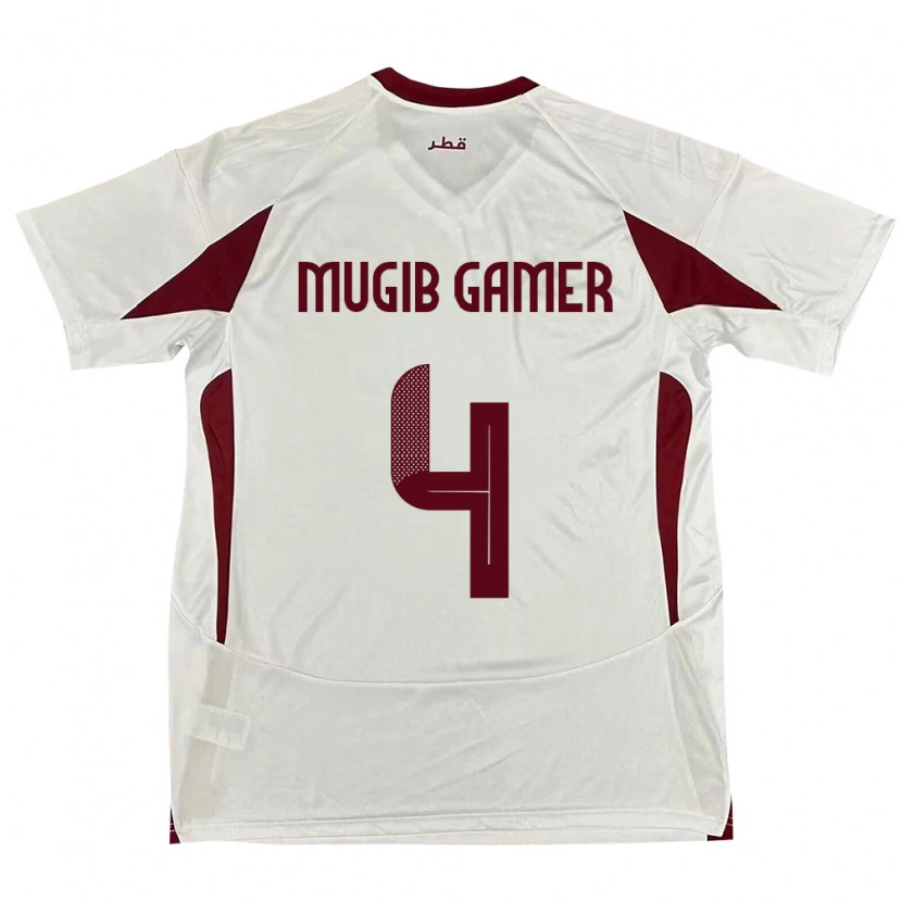 Danxen Pánské Katar Abdalla Mugib Gamer #4 Bílý Daleko Hráčské Dresy 24-26 Dres