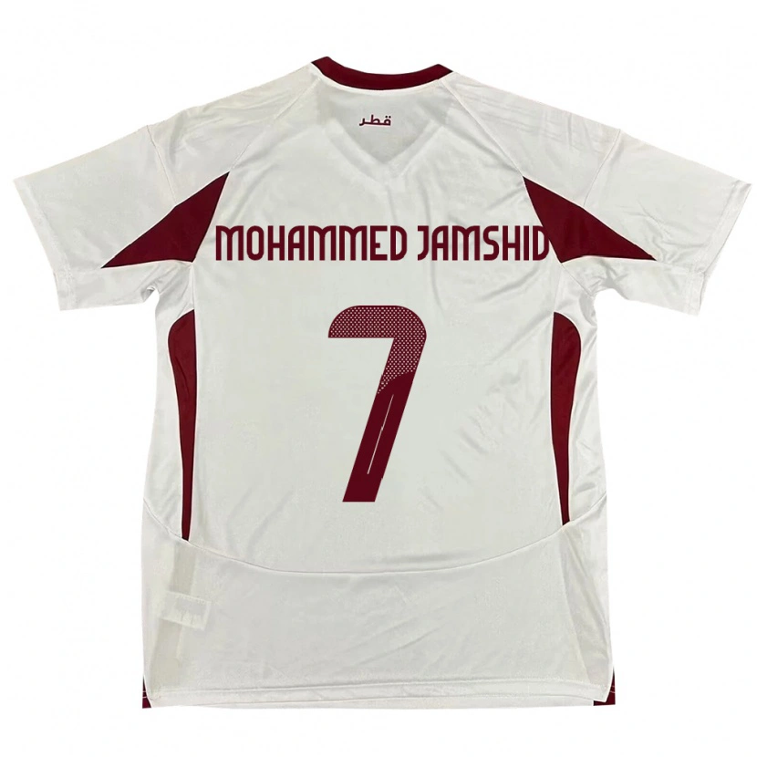 Danxen Pánské Katar Tahsin Mohammed Jamshid #7 Bílý Daleko Hráčské Dresy 24-26 Dres
