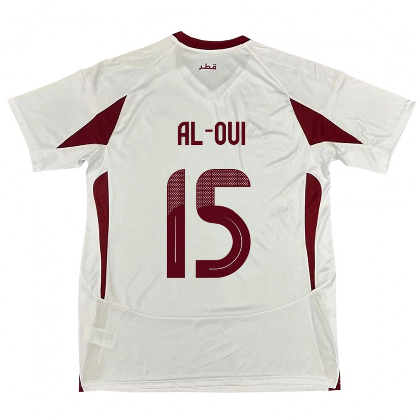 Danxen Pánské Katar Ayoub Al-Oui #15 Bílý Daleko Hráčské Dresy 24-26 Dres