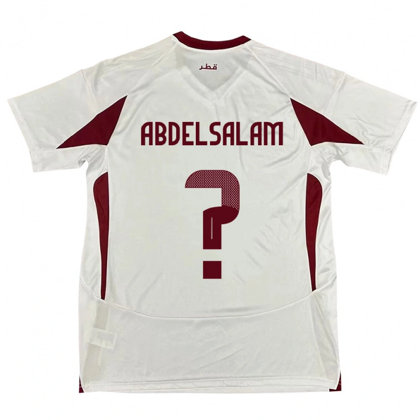 Danxen Pánské Katar Nasser Abdelsalam #0 Bílý Daleko Hráčské Dresy 24-26 Dres