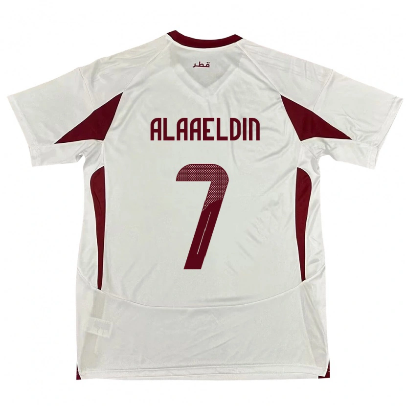 Danxen Pánské Katar Ahmed Alaaeldin #7 Bílý Daleko Hráčské Dresy 24-26 Dres