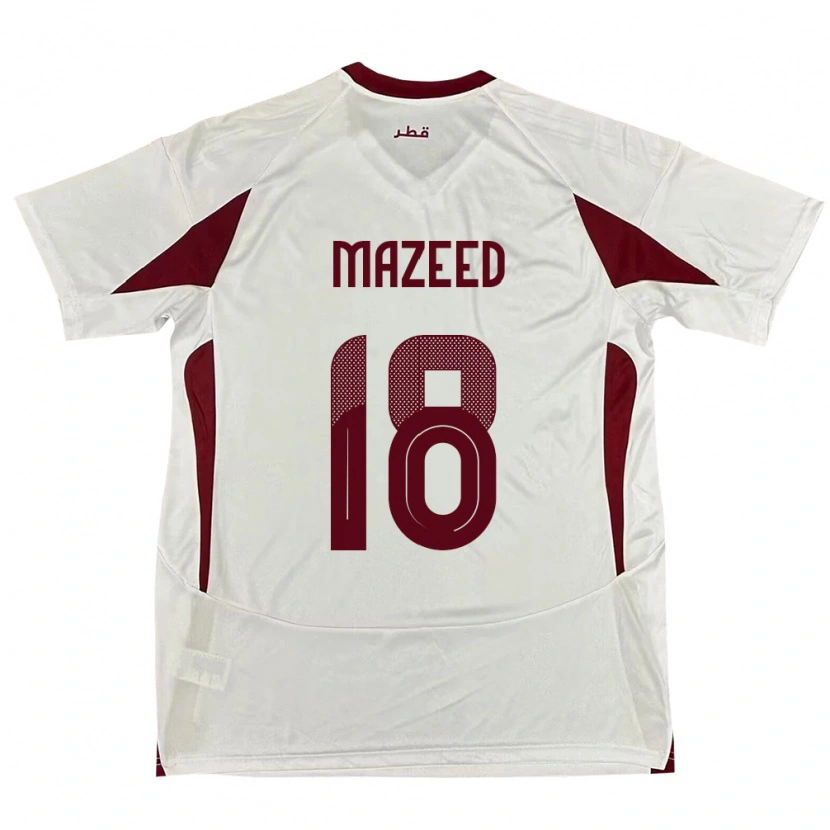 Danxen Pánské Katar Khalid Muneer Ali #18 Bílý Daleko Hráčské Dresy 24-26 Dres