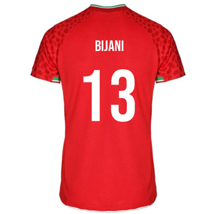 Danxen Pánské Írán Hossein Bijani #13 Červený Daleko Hráčské Dresy 24-26 Dres