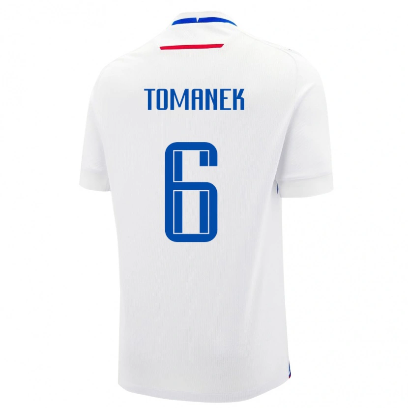 Danxen Pánské Slovensko Robert Tomanek #6 Bílý Daleko Hráčské Dresy 24-26 Dres