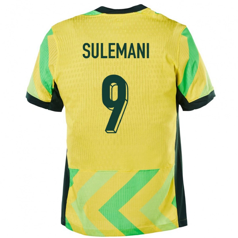 Danxen Dámské Austrálie Arion Sulemani #9 Zlatý Domů Hráčské Dresy 24-26 Dres