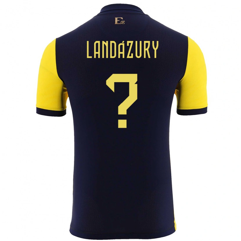 Danxen Dámské Ekvádor Jackson Landázury #0 Žlutá Domů Hráčské Dresy 24-26 Dres