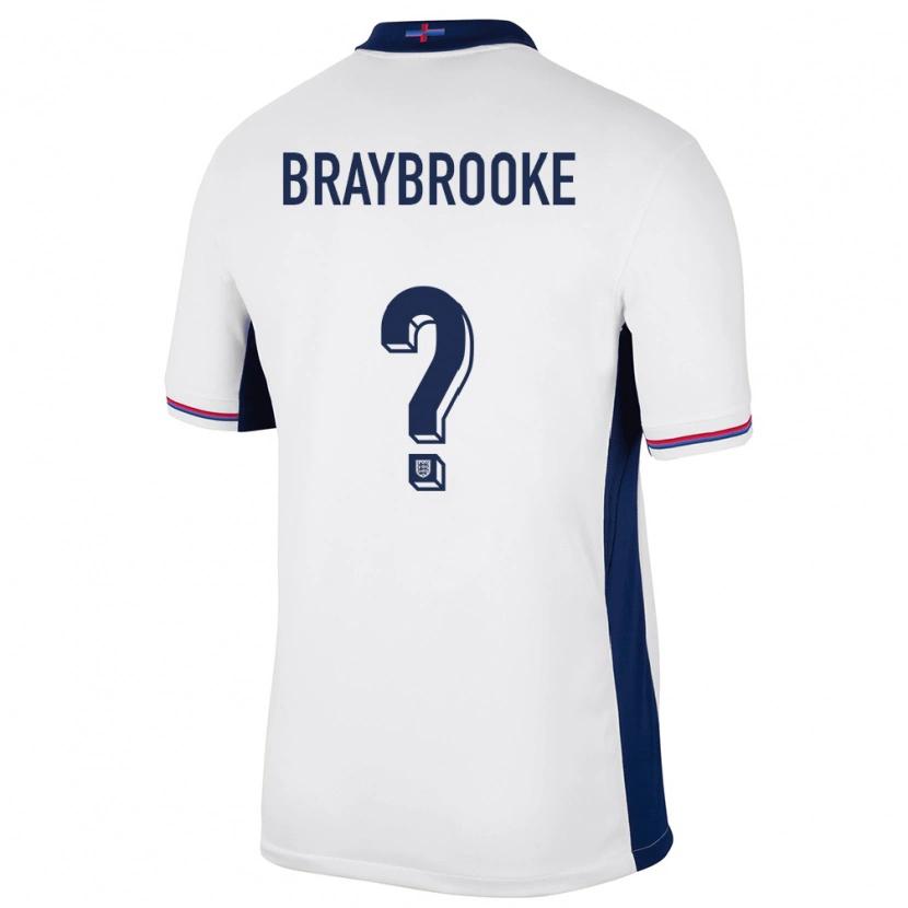 Danxen Dámské Anglie Sammy Braybrooke #0 Bílý Domů Hráčské Dresy 24-26 Dres