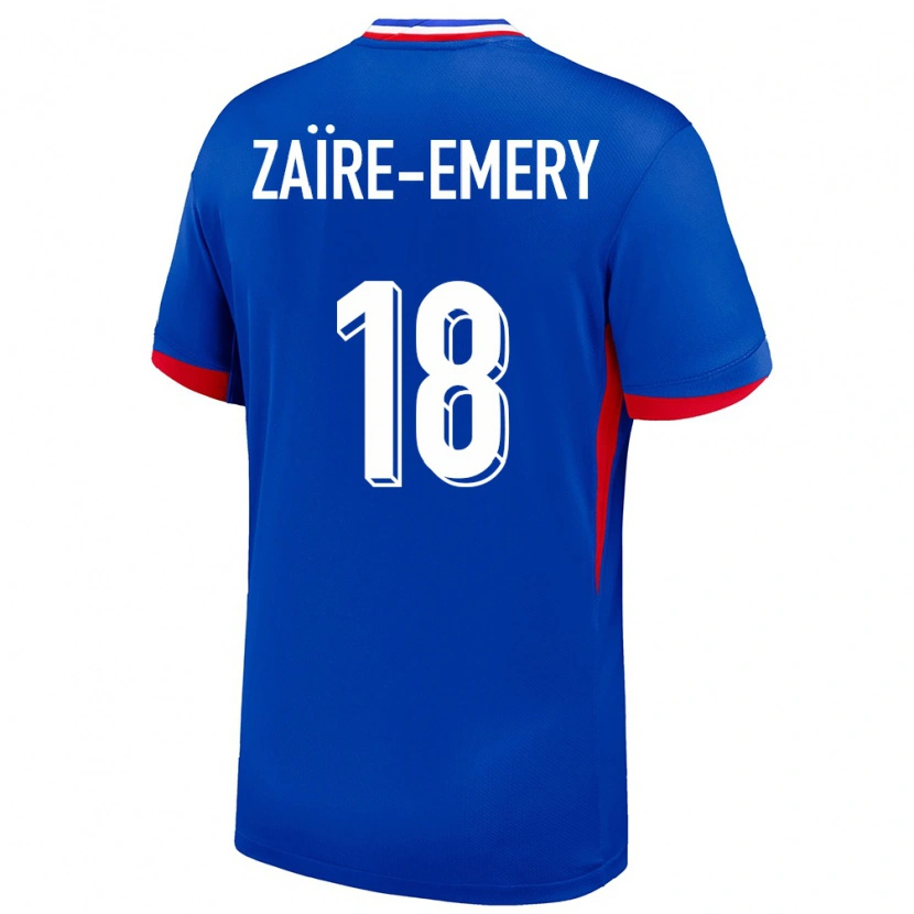 Danxen Dámské Francie Warren Zaïre-Emery #18 Modrý Domů Hráčské Dresy 24-26 Dres
