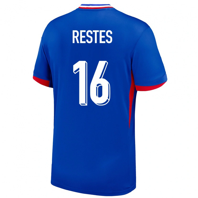 Danxen Dámské Francie Guillaume Restes #16 Modrý Domů Hráčské Dresy 24-26 Dres