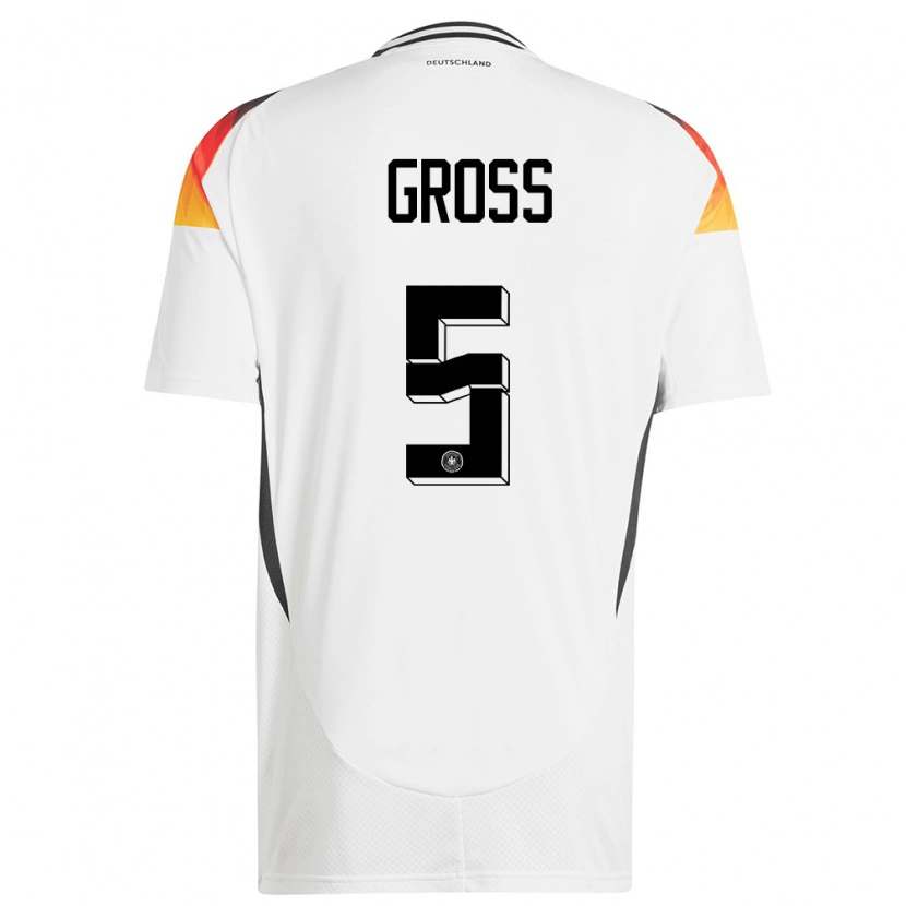 Danxen Dámské Německo Pascal Groß #5 Bílý Domů Hráčské Dresy 24-26 Dres