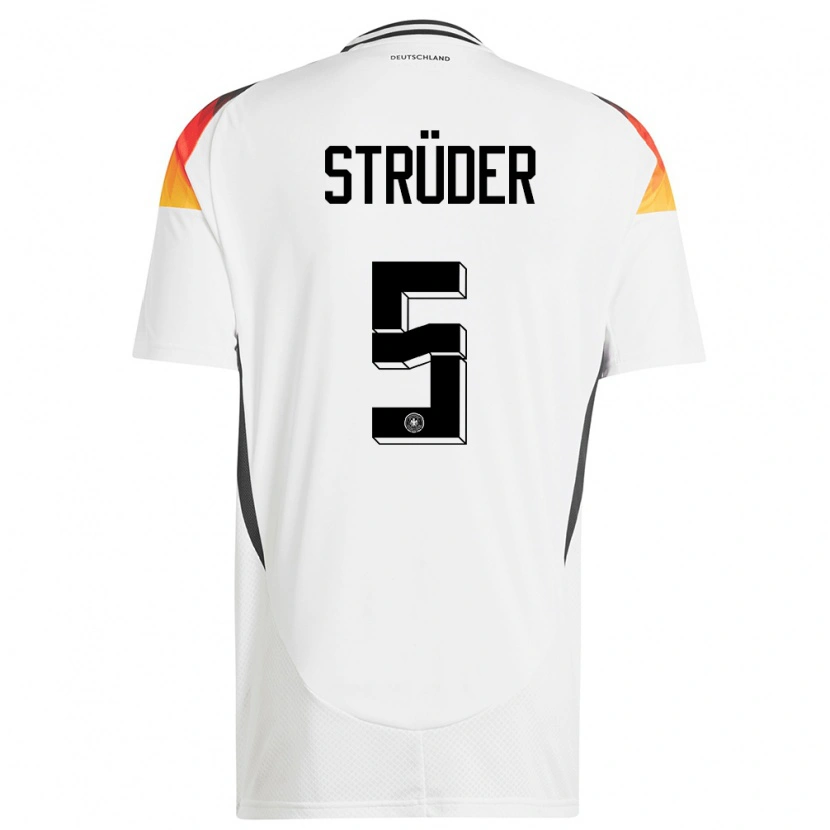 Danxen Dámské Německo Mika Strüder #5 Bílý Domů Hráčské Dresy 24-26 Dres