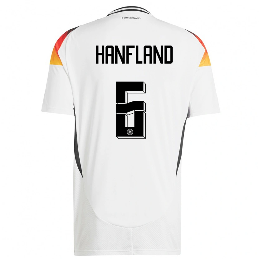 Danxen Dámské Německo Paul Hanfland #6 Bílý Domů Hráčské Dresy 24-26 Dres