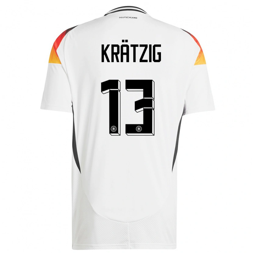 Danxen Dámské Německo Frans Krätzig #13 Bílý Domů Hráčské Dresy 24-26 Dres