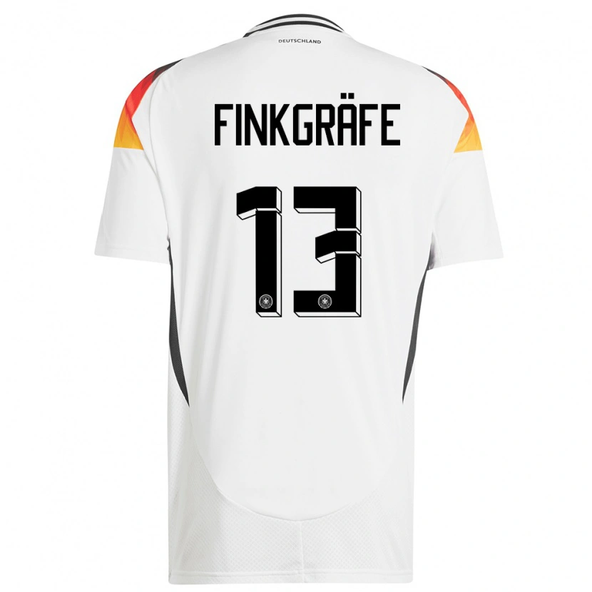 Danxen Dámské Německo Max Finkgräfe #13 Bílý Domů Hráčské Dresy 24-26 Dres
