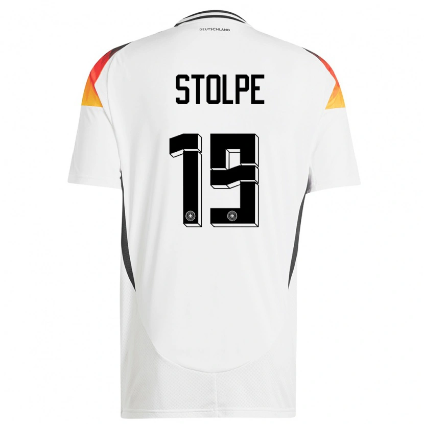 Danxen Dámské Německo Robin Stolpe #19 Bílý Domů Hráčské Dresy 24-26 Dres