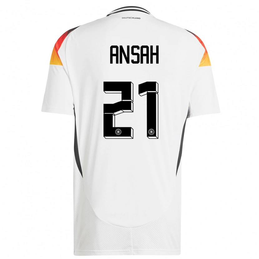 Danxen Dámské Německo Ilyas Ansah #21 Bílý Domů Hráčské Dresy 24-26 Dres