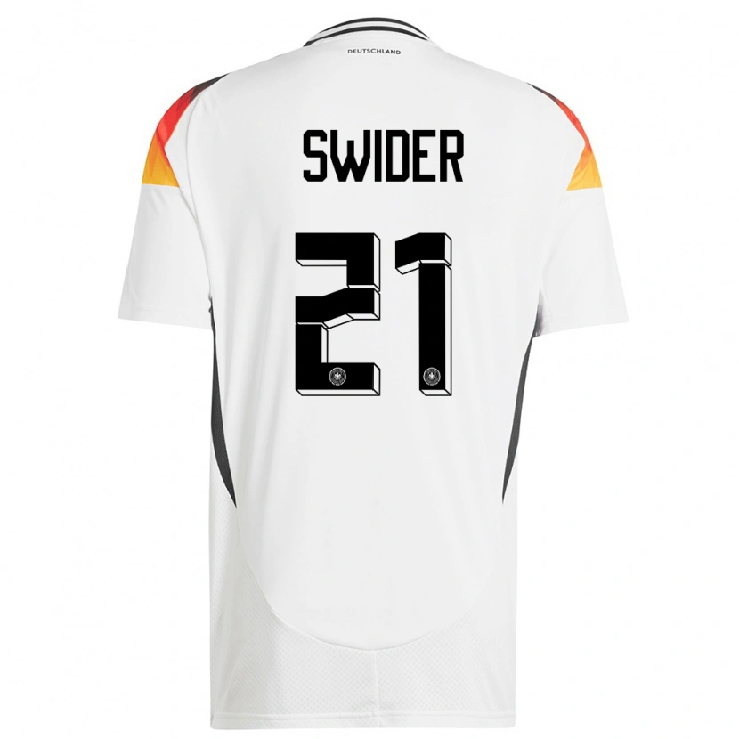 Danxen Dámské Německo Niklas Swider #21 Bílý Domů Hráčské Dresy 24-26 Dres