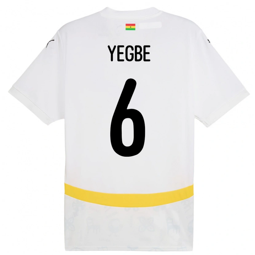 Danxen Dámské Ghana Terry Yegbe #6 Bílý Domů Hráčské Dresy 24-26 Dres
