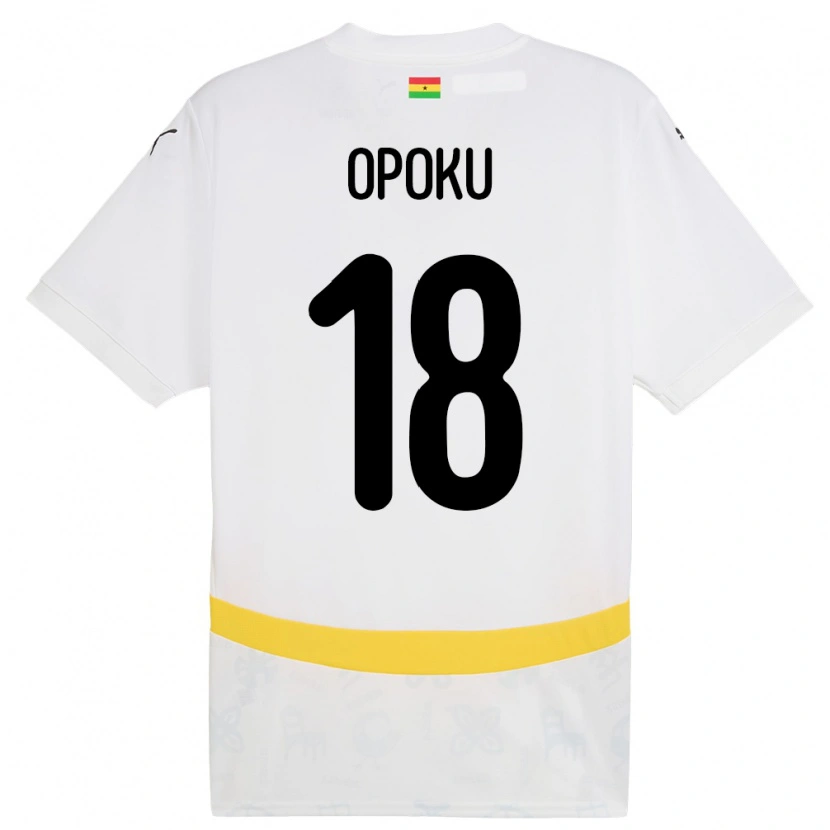 Danxen Dámské Ghana Jerome Opoku #18 Bílý Domů Hráčské Dresy 24-26 Dres