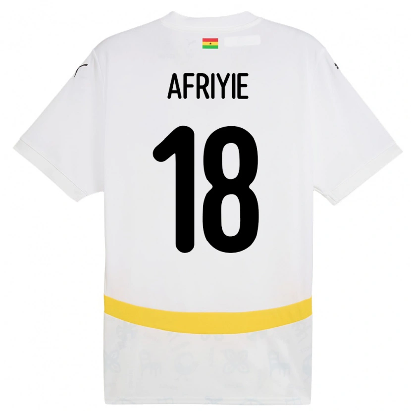 Danxen Dámské Ghana Daniel Afriyie #18 Bílý Domů Hráčské Dresy 24-26 Dres