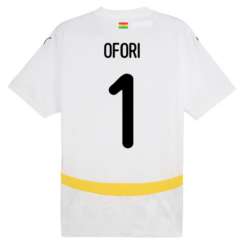 Danxen Dámské Ghana Richard Ofori #1 Bílý Domů Hráčské Dresy 24-26 Dres