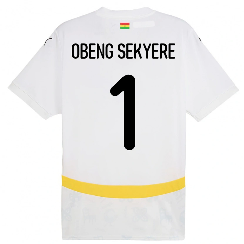 Danxen Dámské Ghana Gregory Obeng Sekyere #1 Bílý Domů Hráčské Dresy 24-26 Dres