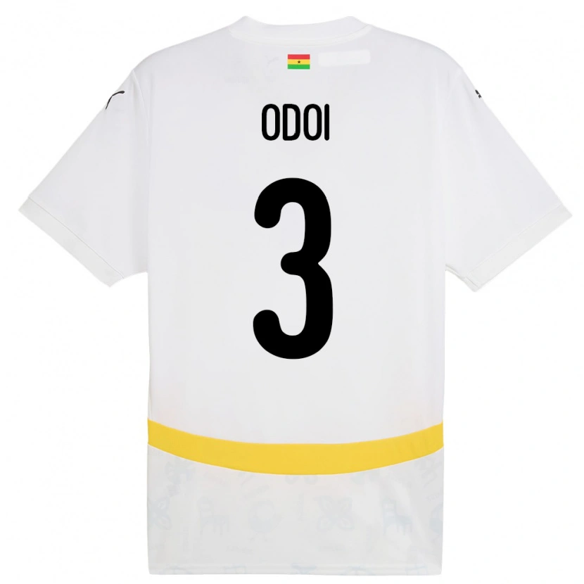 Danxen Dámské Ghana Denis Odoi #3 Bílý Domů Hráčské Dresy 24-26 Dres