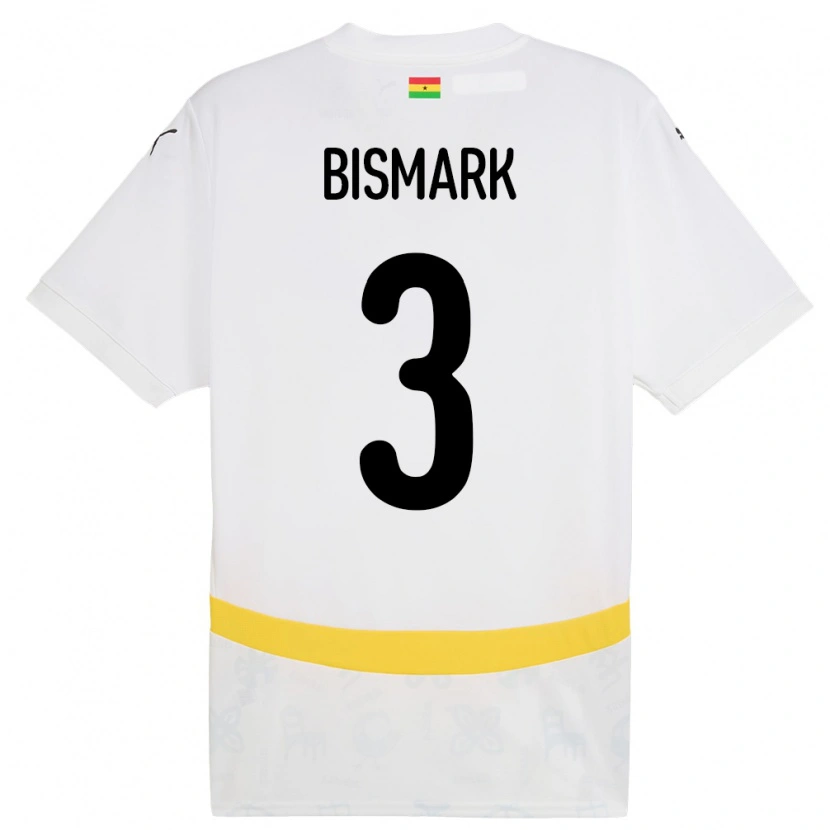 Danxen Dámské Ghana Anim Bismark #3 Bílý Domů Hráčské Dresy 24-26 Dres