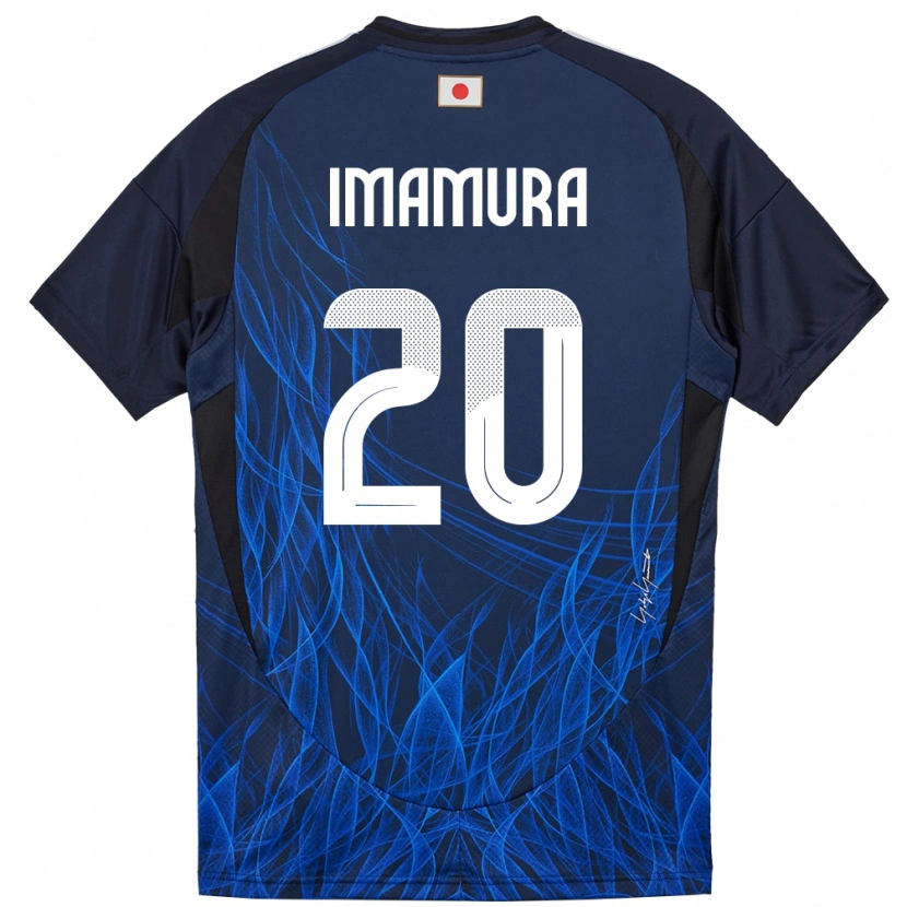 Danxen Dámské Japonsko Ryoya Imamura #20 Tmavě Modrá Domů Hráčské Dresy 24-26 Dres