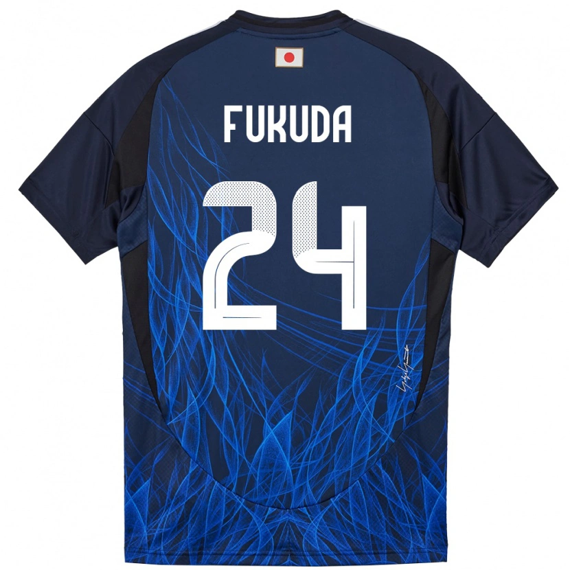 Danxen Dámské Japonsko Shio Fukuda #24 Tmavě Modrá Domů Hráčské Dresy 24-26 Dres