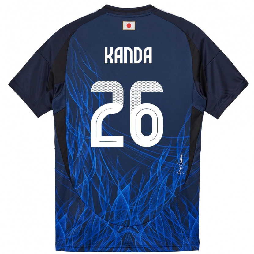 Danxen Dámské Japonsko Hiroto Kanda #26 Tmavě Modrá Domů Hráčské Dresy 24-26 Dres