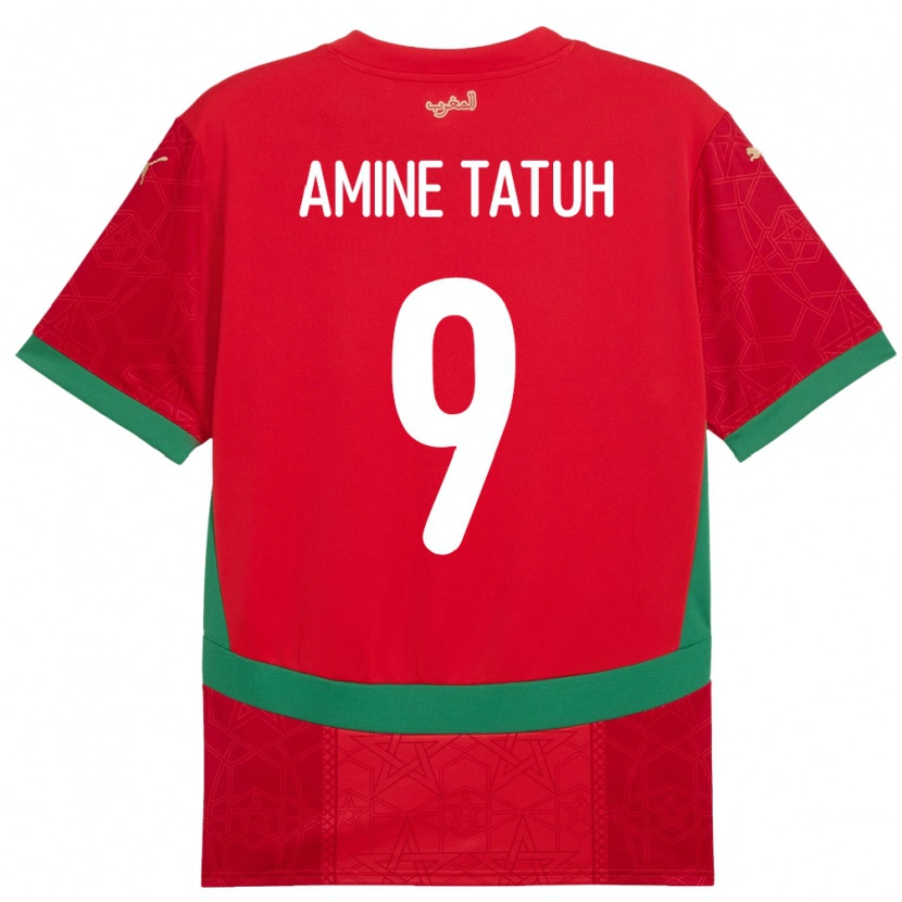 Danxen Dámské Maroko Mohammed Amine Tatuh #9 Červený Domů Hráčské Dresy 24-26 Dres