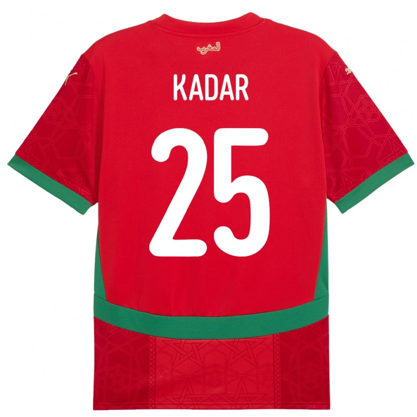 Danxen Dámské Maroko Nawfel-Abdelkader Kadar #25 Červený Domů Hráčské Dresy 24-26 Dres