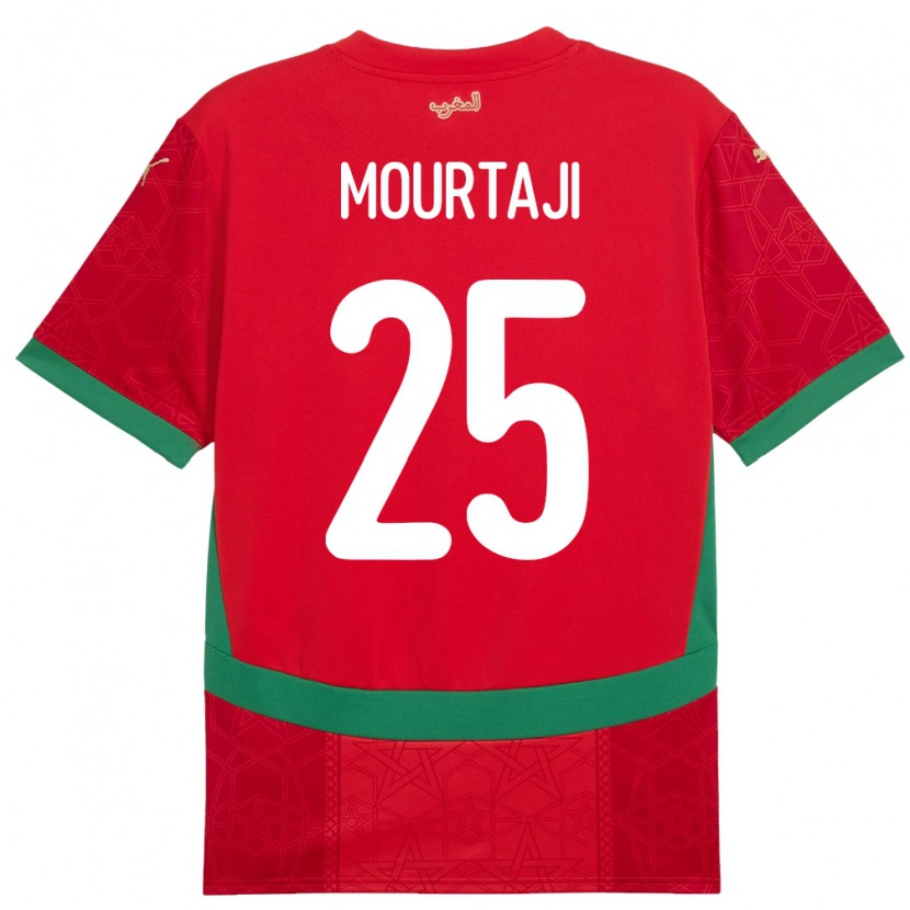 Danxen Dámské Maroko Chaymaa Mourtaji #25 Červený Domů Hráčské Dresy 24-26 Dres