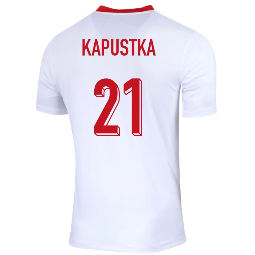 Danxen Dámské Polsko Bartosz Kapustka #21 Bílý Domů Hráčské Dresy 24-26 Dres