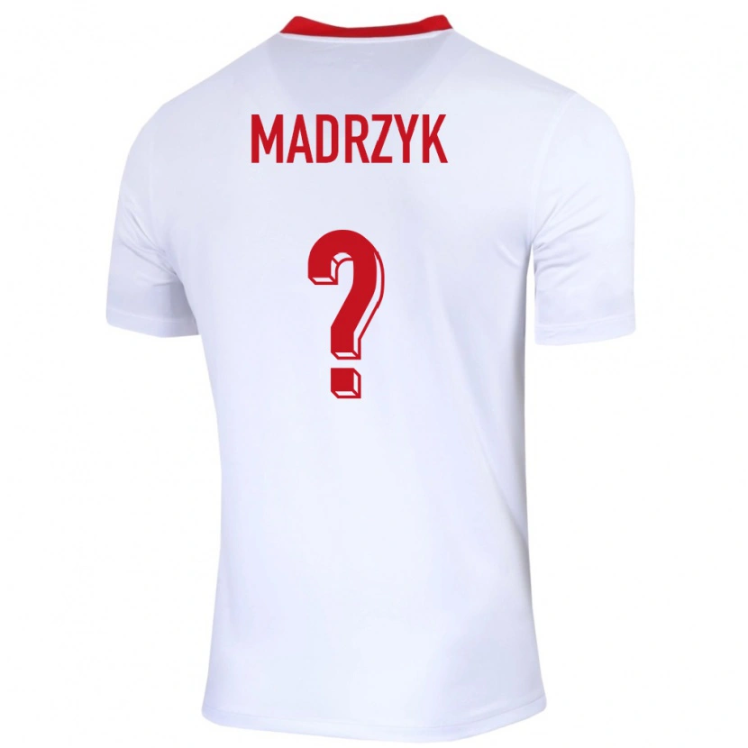 Danxen Dámské Polsko Jakub Madrzyk #0 Bílý Domů Hráčské Dresy 24-26 Dres