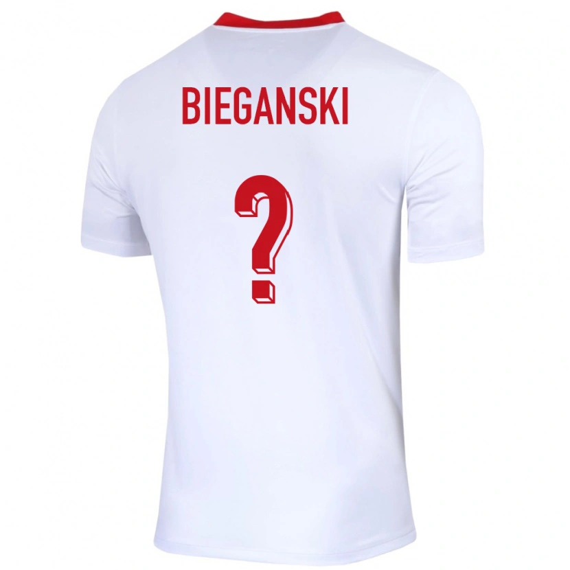 Danxen Dámské Polsko Jan Bieganski #0 Bílý Domů Hráčské Dresy 24-26 Dres