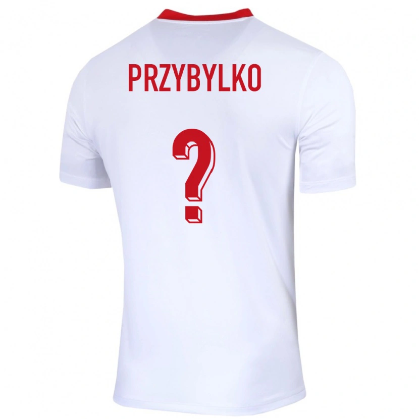 Danxen Dámské Polsko Kacper Przybylko #0 Bílý Domů Hráčské Dresy 24-26 Dres