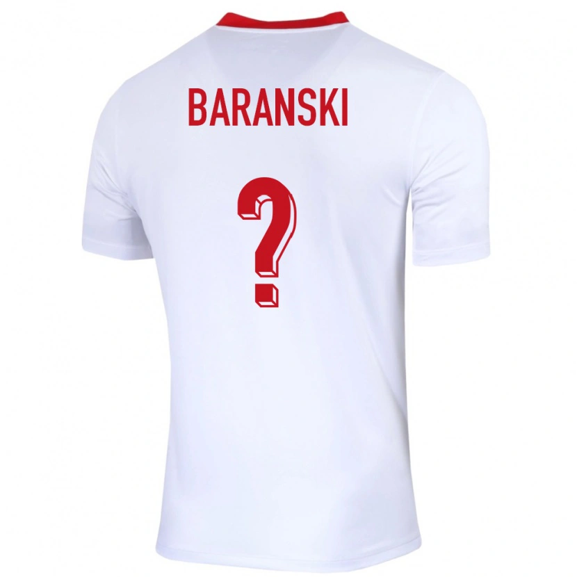 Danxen Dámské Polsko Kacper Baranski #0 Bílý Domů Hráčské Dresy 24-26 Dres
