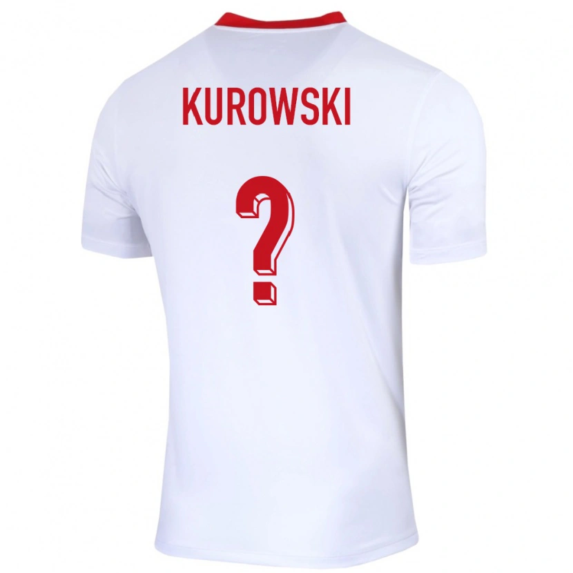 Danxen Dámské Polsko Krzysztof Kurowski #0 Bílý Domů Hráčské Dresy 24-26 Dres