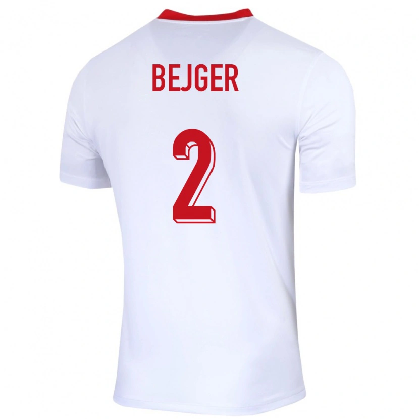 Danxen Dámské Polsko Lukasz Bejger #2 Bílý Domů Hráčské Dresy 24-26 Dres
