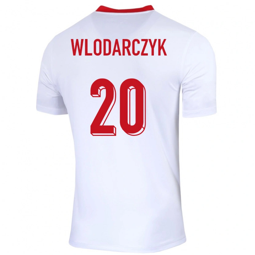 Danxen Dámské Polsko Szymon Wlodarczyk #20 Bílý Domů Hráčské Dresy 24-26 Dres