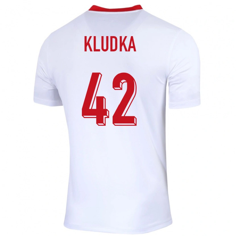 Danxen Dámské Polsko Bartlomiej Kludka #42 Bílý Domů Hráčské Dresy 24-26 Dres