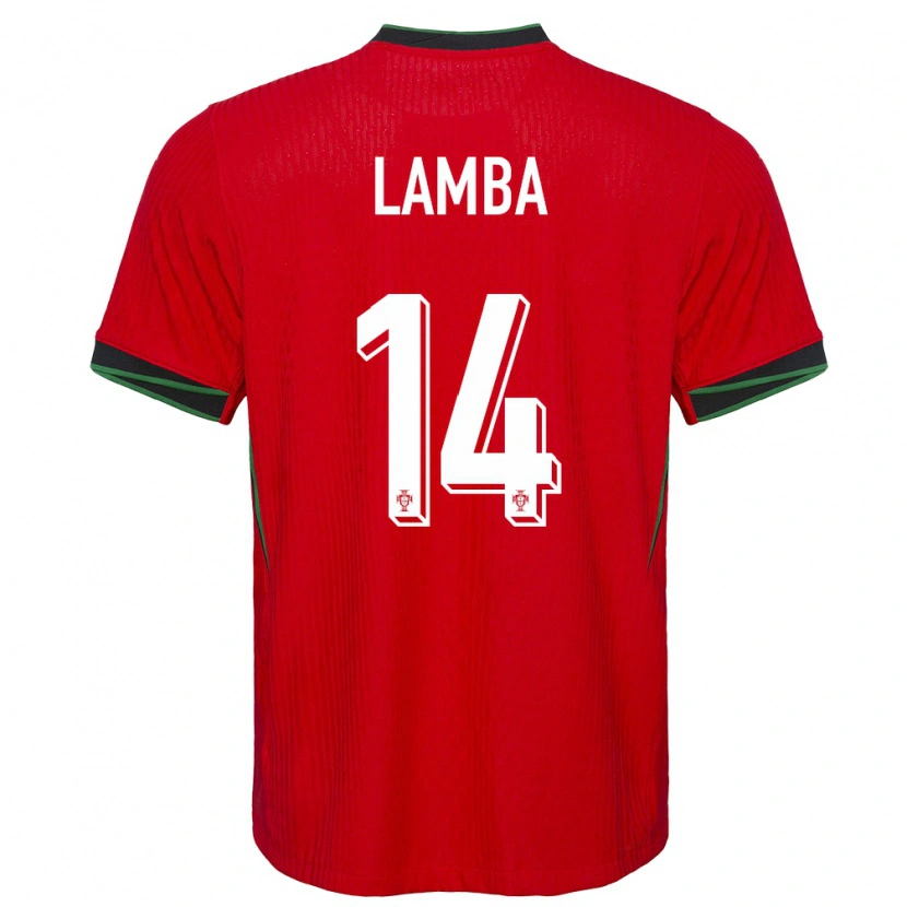 Danxen Dámské Portugalsko Chico Lamba #14 Červené Domů Hráčské Dresy 24-26 Dres